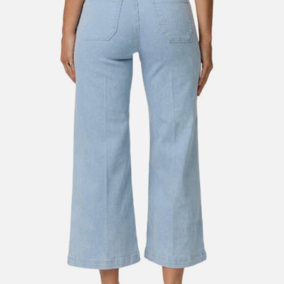 PAIGE Genesee Crop High Waisted in Hannah Light Wash Stretch Jeans Size 32 - Picture 3 of 13